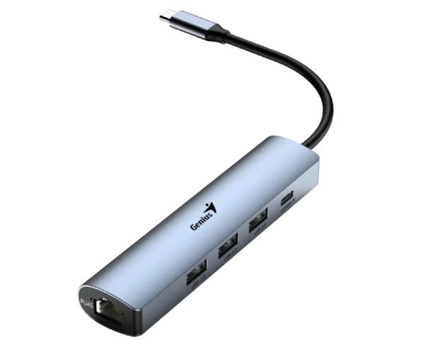 GENIUS UH-545 5-in-1 USB 3.0 Iron Grey Hub srebrni (KON00460)