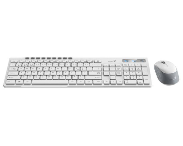 GENIUS SlimStar 8230 Wireless USB YU bela tastatura+ miš (TAS01318)