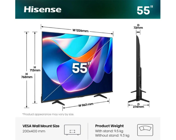 HISENSE 55 inča 55E6ST DLED 4K UHD Smart TV (TVZ02984)