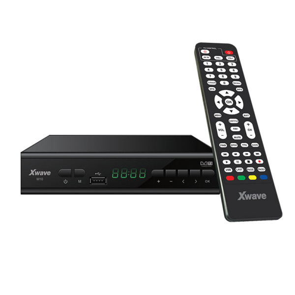 Xwave M10 DVB-T2 Set Top Box,LED,scart,HDMI,RF in-out,USB,media player,veliki daljinski