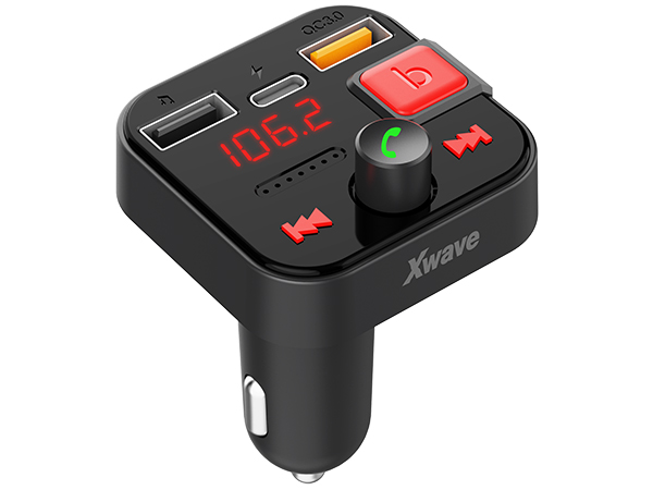 Xwave BT 88 FM transmiter za kola,Bluetooth,A2DP,LCD,2xUSB,TipC-USB QC3.0 brzo punjenje