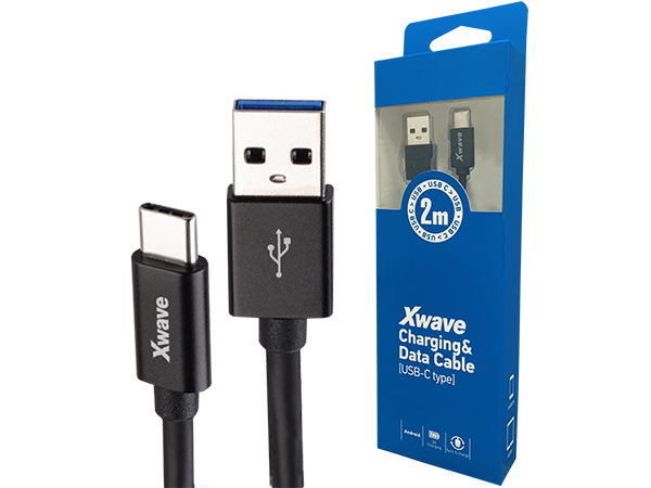 Xwave Kabl USB Tip-C 3.0 muški na Tip-C 3.1 muški 2M,PVC crni