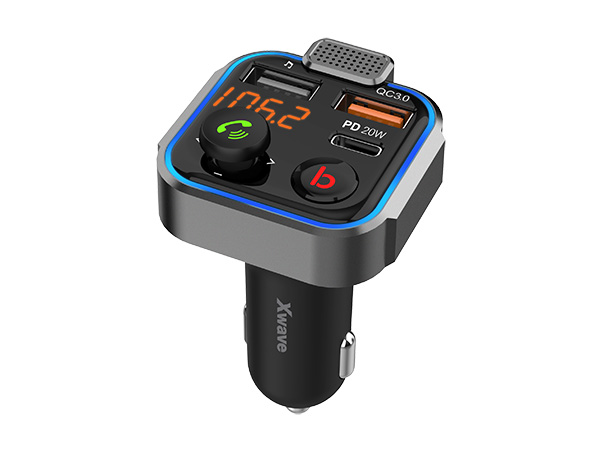 Xwave BT 71 FM transmiter za kola Bluetooth,LCD,mp3,wma,flac,USB,PD20W+QC3.0 brzo punjenje,Handsfree