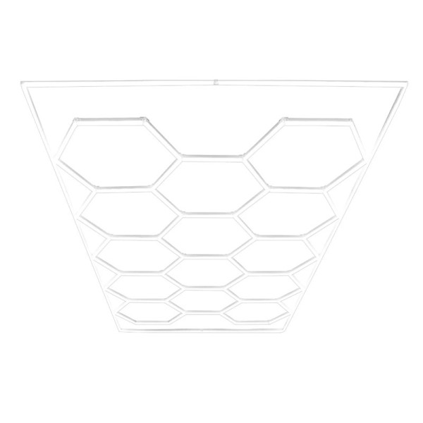 Hexagon LED tube 14 heads light 672W 6500K 4845*2430mm