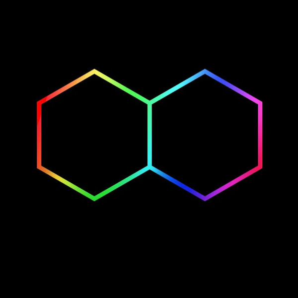 Hexagon LED tube 2 heads RGB 12V 410mm 11pcs