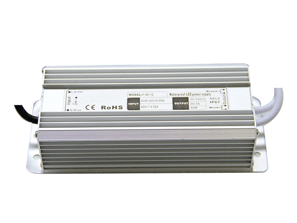 Xled F-60-12 Vodootporni uredjaj za napajanje IP68 60W 12V,5A outlet