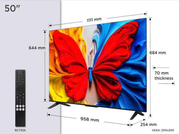Televizor TCL 50S5KQLED50''Full HD60HzGoogle TVcrna