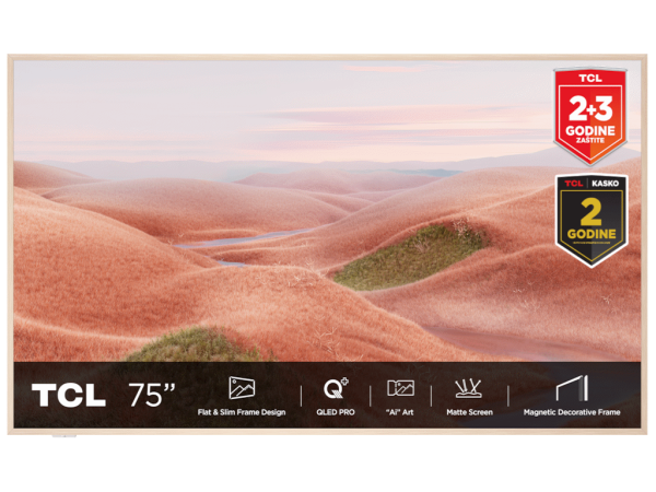 Televizor TCL 75A300WQLED75''4K UHD144HzMatte Screen''Ai'' ArtGoogle TVframe