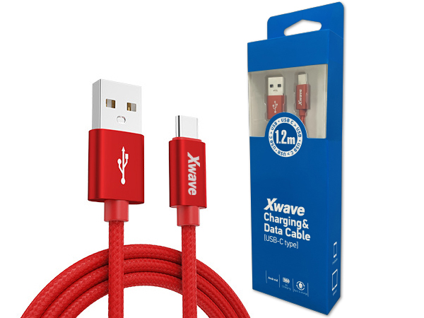 Xwave Kabl USB 3.1 na TIP-C 3.1 muško-muški 1.2M 3A,AI,upleteni,crveni